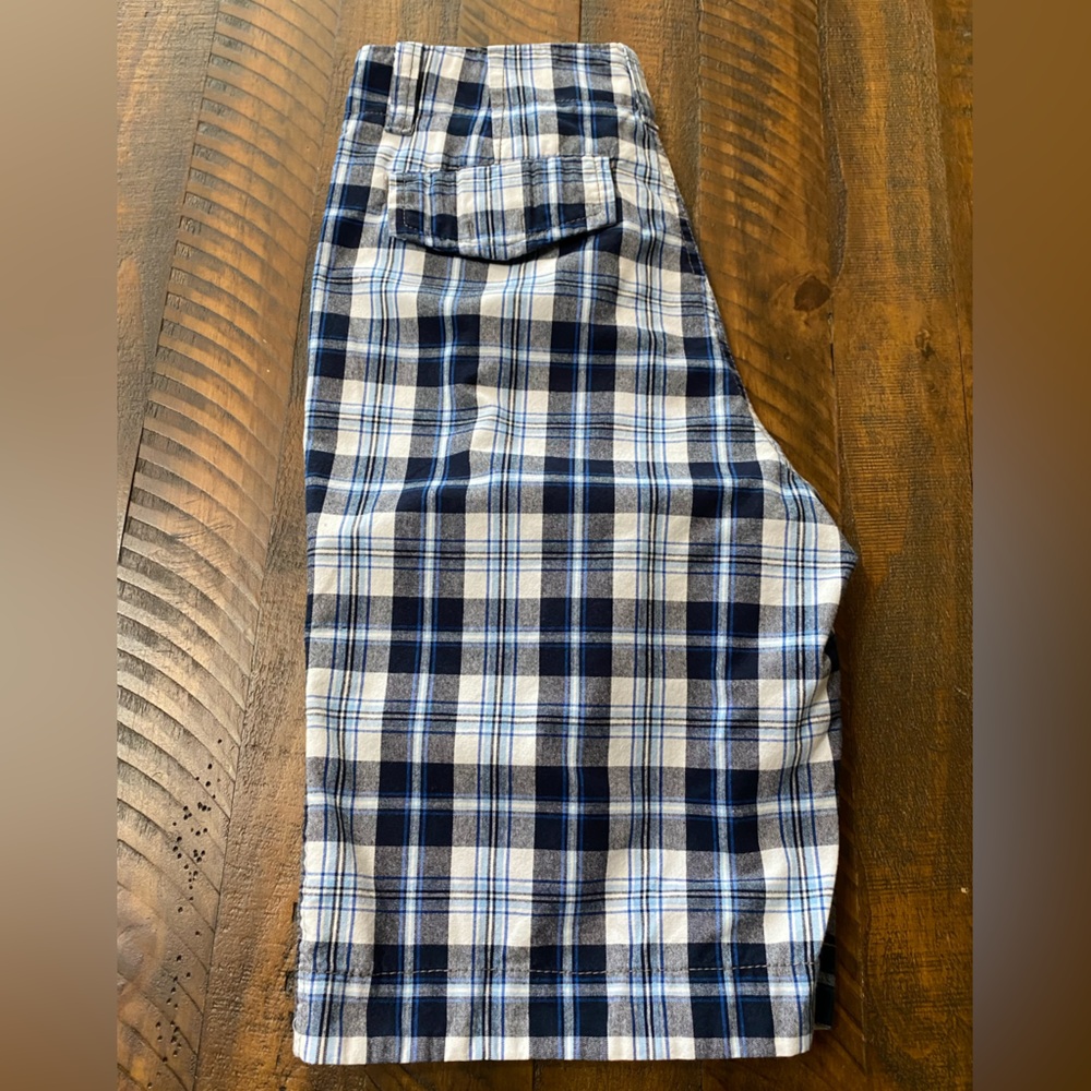 Abercrombie & Fitch Short Sz 28 New York Mens Plaid Flat Front Short